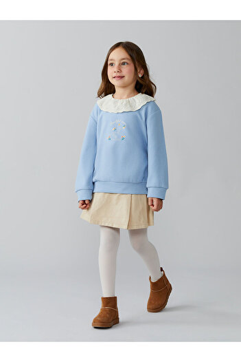 LC Waikiki Lcw Kids Buy Elastic Waist Girls' Skirt and Pantyhose 2-Piece Set