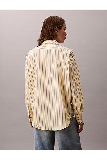 Calvin Klein Kadın Stripe Relaxed Gömlek