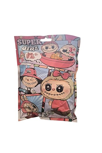 LABUBU Super Girl Figurine, 20cm, soft material, includes card