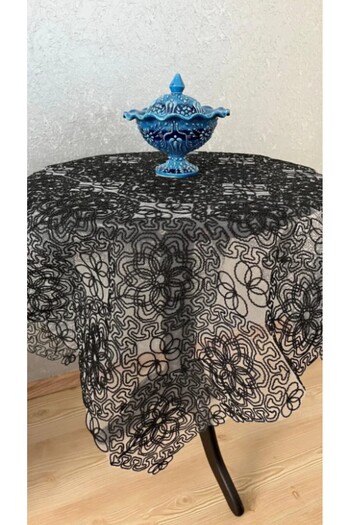 HepsitrentStore 90X90 Tulle Guipure Fiskos Table Coffee Table Cover