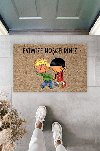 Dormot Modern Digital Printing Cedric and Chen Doormat – Non-Slip, Decorative, 70X45 cm