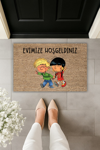 Dormot Modern Digital Printing Cedric and Chen Doormat – Non-Slip, Decorative, 70X45 cm