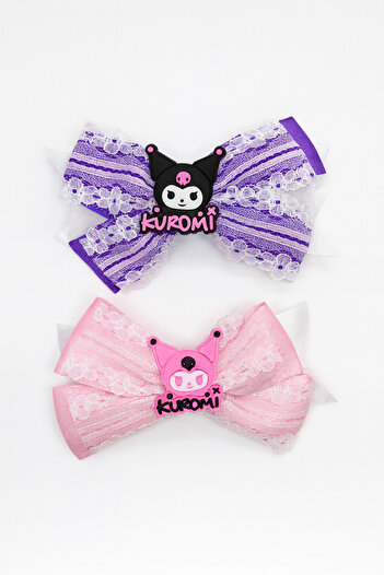MakeWell Kuromi Designed Pink and Purple Colored Children's Side Buckle Set