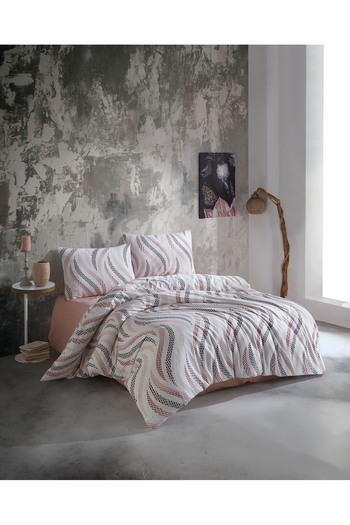 Bikaya Home Kristal Ranforce Double Duvet Cover Set |   100% Cotton |   57 Tel |   4 Pieces |   Luxury Box