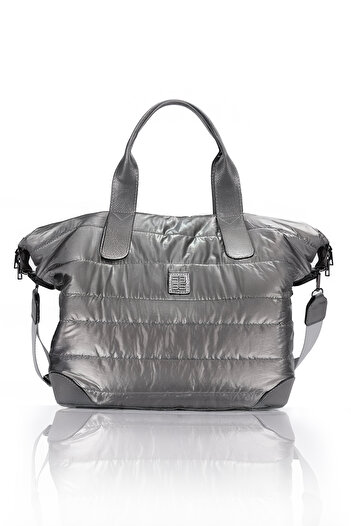 westbag Shebella Dark Silver Casual Women's Parachute Fabric Inflatable Shoulder Bag
