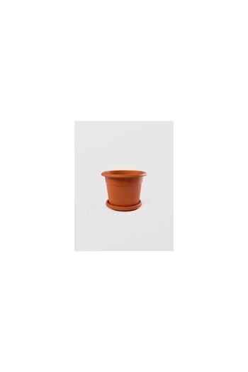 sterk Flower Pot Model with Tray, 33×26 cm, Brown Plastic