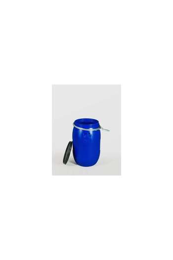 sterk Bidon 180 litri, cu cerc metalic, Plastic Albastru