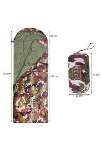 Springos Sleeping Bag, 2 in 1, Camouflage, 210×73 cm,