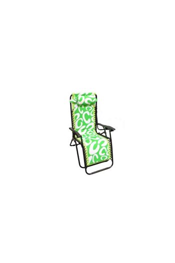 Mercaton Camping Chair Lounger with Headrest, Green, 120 KG Capacity