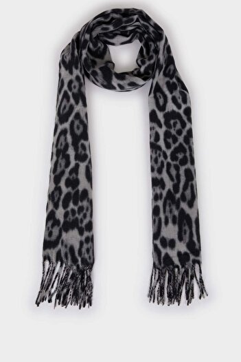 DeFacto Scarf - Black - Patterned