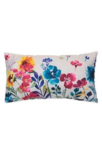 Silver Star Summer Pillow Off White Floral 50 x 30 cm