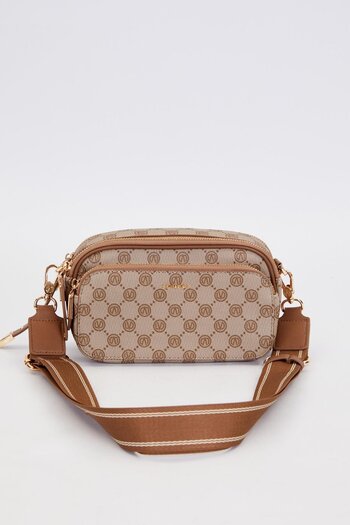 Levidor Camel Double Compartment Thick Strap Shoulder Bag