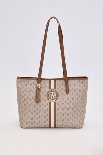 Levidor Camel Gold Shoulder Bag with Accessory Detail