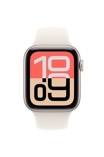 Apple Watch SE (2025), GPS + Cellular, Starlight Aluminium 40mm, Starlight Sport Band - S/M