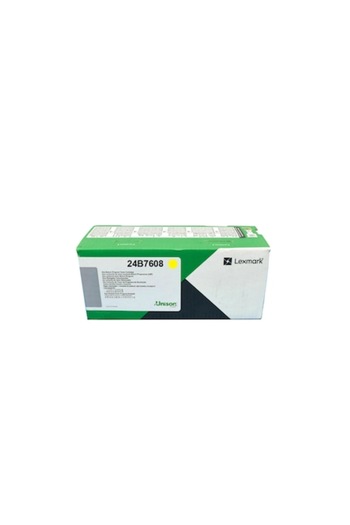 Lexmark Toner 24B7608, 12,000 pages, Return Program Yellow