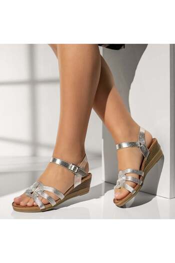 BMoD Silver women's platform sandals MOD04717