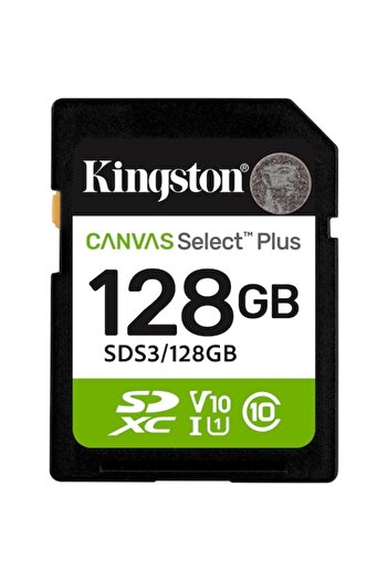 Kingston Card de memorie SDXC Kingston, 128GB, Canvas Select Plus, Clasa 10 UHS-I, R/W 100/85 MB/s, Format: exFAT
