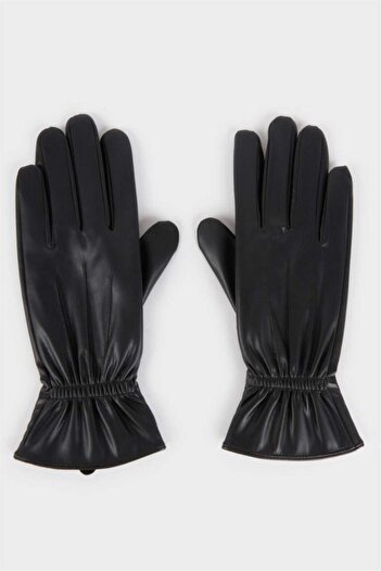 DeFacto Women's Faux Leather Gloves (25 Wn)