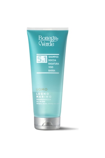 Bottega Verde 5-in-1 Shower Gel with Marine Wood Aroma - Legno Marino, 200 ML