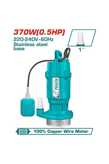 TOTAL Total TWP63706-5 370W 0.5HP Submersible Water Pump