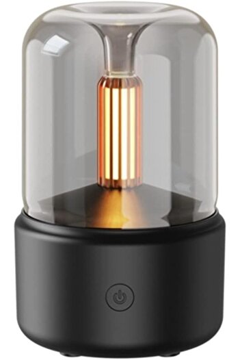 Generic Candlelight Aroma Diffuser & Humidifier | Portable 120ml USB Cool Mist Maker w/ LED Night Light