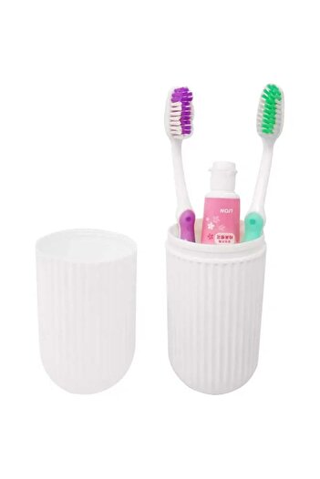 SMARTECH Protective Box for Toothbrush and Toothpaste, Travel Case, White