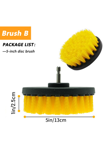 Choice5 Brush B Electric Scrubber Grill Brush Kit 2/3.5/4'' Power Cleaning Brush for Car Bathroom Floor, Tub