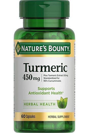 Nature's Bounty Turmeric Capsules, 450 Mg
