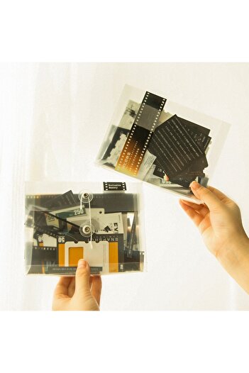 Choice 2 pack Yoofun 94pcs/pack Vintage Material Pack Includes Stripe Stickers Film Frame Material Paper fo