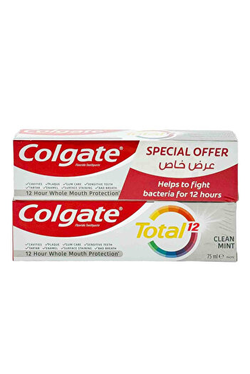 Vaseline Colgate Toothpaste Total Clean Medium, 2x75ML