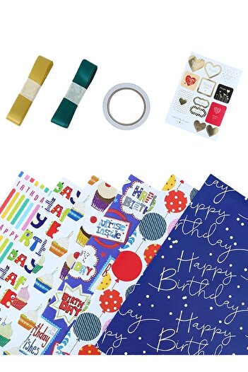 NiiMbot Gift Wrapping Paper for Kids, Durable Gift Wrap Set Gift Wrap Set for Birthday, Baby Shower
