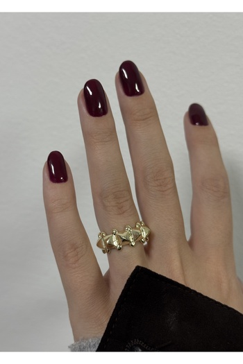 KİLİGİSTANBUL Geometric Ring Gold, Adjustable