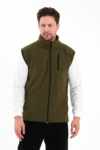 monox Men's Full Zipper Sports Fleece Vest
