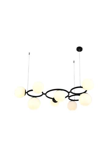 RFAN Pendant, Model N6805-9, With 9 Shades, 9 x E27, Adjustable Height, Black/White