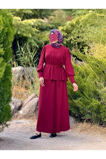 Nissra Ankanoor Knitted Robe and Skirt Set Anka255104