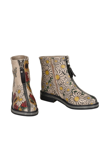Streetfly Zipper Accent Colorful Women's Boots