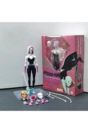 BANDAI Gwen Anime Spider-man Shf Figuarts Miles Morales Gwen Action Figures Gwen Spider Woman Figurine Spid