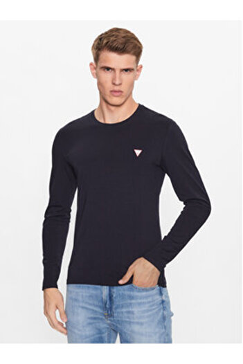 Guess Men's Longsleeve Navy Blue M2YI28J1314