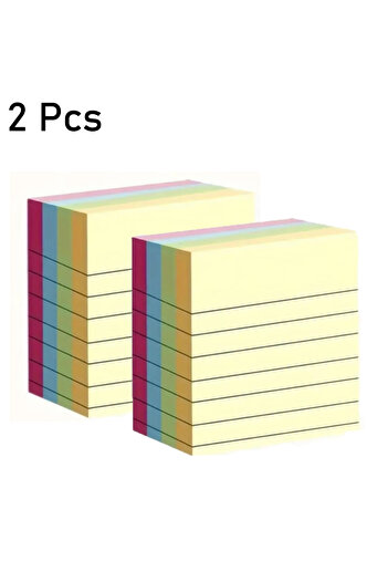 Choice Small 2 Pcs 200 Pages of Colorful Self-Adhive Notes - Simple Stickers for Office, Home and School Or
