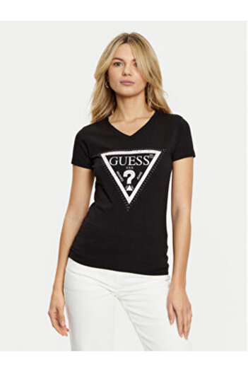Guess Women's T-Shirt Black W5RI21J1314