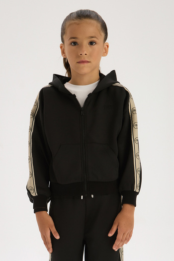 Tyess Girl Black Tracksuit Top