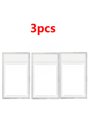 BANDAI 3PCS Game Card Holder Trading Graded Cards Protectors Hard Plastic Label Position Fit Display Slab B