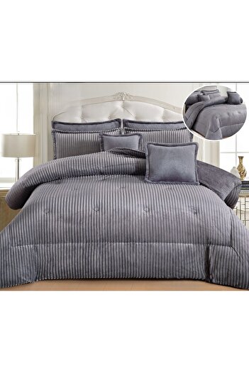SNOOZYL Hotel-style double bedspread made of soft velvet and luxurious fur