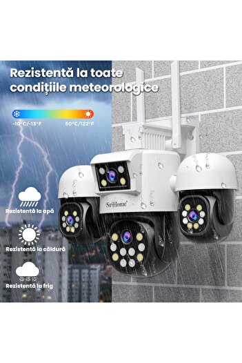 SRIHOME Cameră de supraveghere video CCTV cvadrupla WIFI SH069 PRO