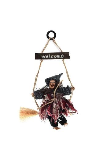 Choice Grey Witch Dolls Hanging Decor Ghost Witch Horror Scary Hanging Ghost Flying Witch Pendant Halloween