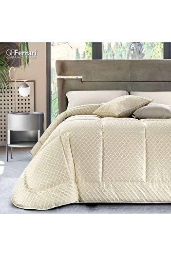 GF FERRARI GFFerrari Luxury King Duvet Cover - Off White 7 Piece Set