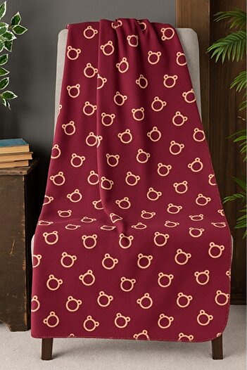 Mulberry Patterned Fleece Blanket Double Size 195X215 cm