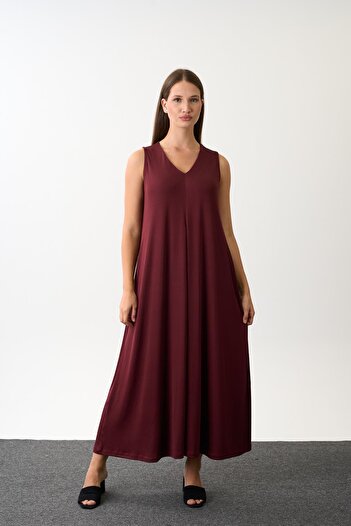 ALEXANDERGARDI V-Neck Pocket Detailed Maxi Dress