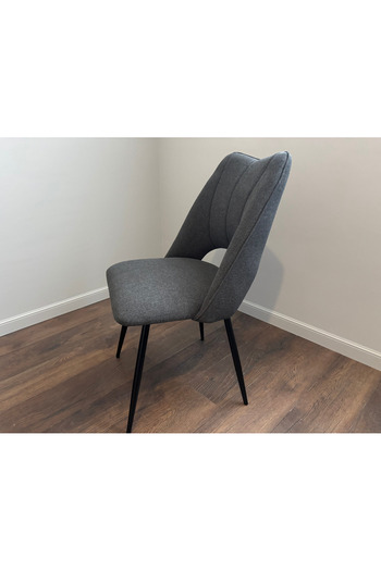 LUSSO LİNE Parma fabric and metal dining chair
