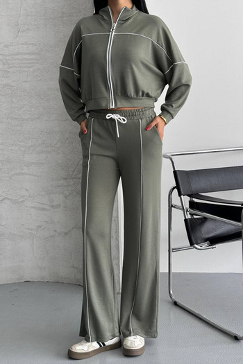Neşeli Butik Modal Fabric Stripe Tracksuit Set Nbtg106
